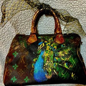 Custom hand painted Authentic Louis Vuitton Speedy